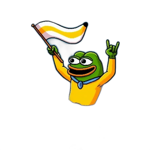 staff, pixel art, cartoon, frog transparent PNG cut-out
