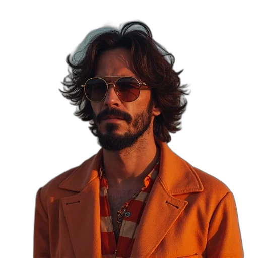 jacket, face, staff, animal transparent PNG cut-out