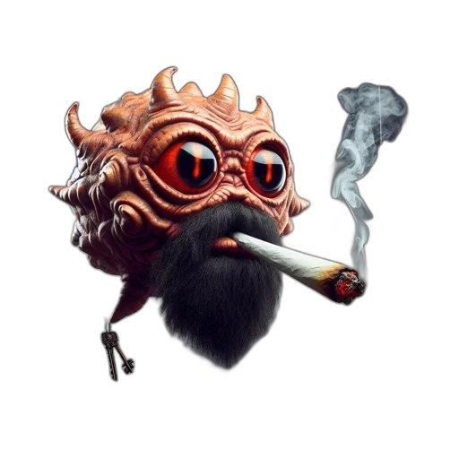 mask, creature, staff, face transparent PNG cut-out