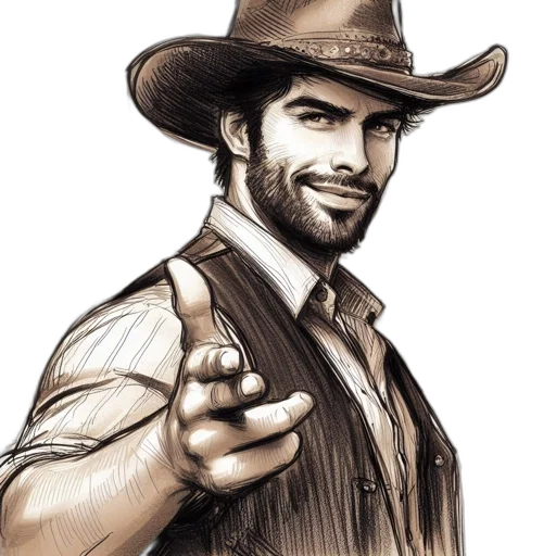 hat, staff, face, weapon transparent PNG cut-out