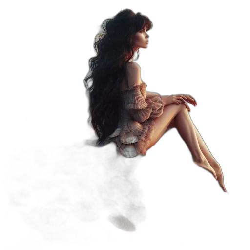 hair, dress, concept art, pixel art transparent PNG cut-out