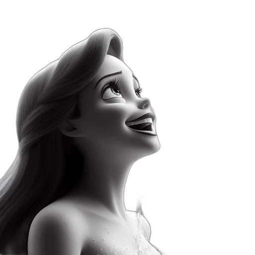 face, photorealistic, cartoon, 3d render transparent PNG cut-out