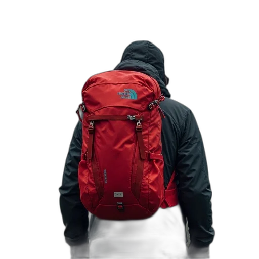 jacket, 3d render, red, north transparent PNG cut-out