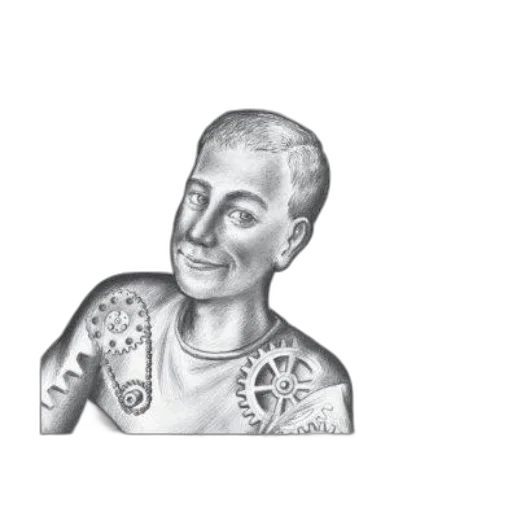 face, robot, jewelry, staff transparent PNG cut-out