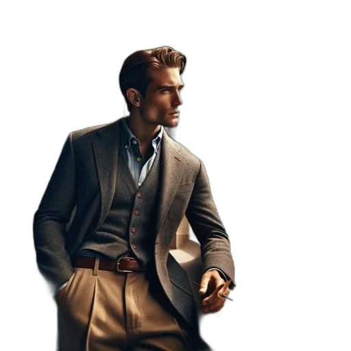 jacket, staff, photorealistic, concept art transparent PNG cut-out