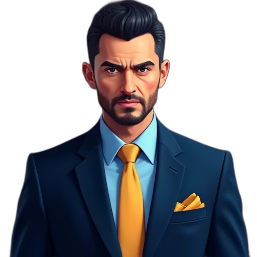 face, staff, jacket, cartoon transparent PNG cut-out