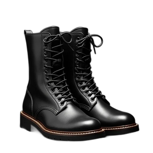 shoes, 3d render, photorealistic, dark transparent PNG cut-out