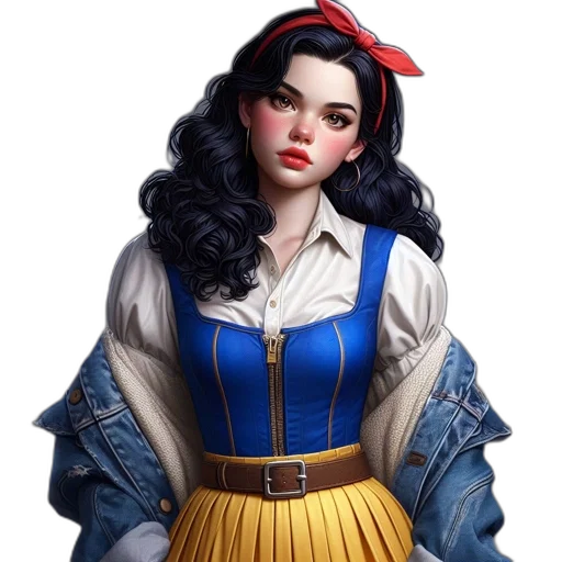 dress, jacket, face, staff transparent PNG cut-out