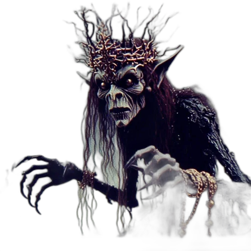 creature, staff, crown, jewelry transparent PNG cut-out