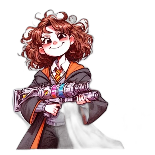 weapon, staff, hair, anime transparent PNG cut-out
