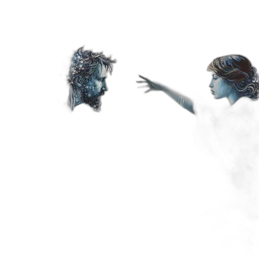 mask, hair, concept art, fantasy art transparent PNG cut-out
