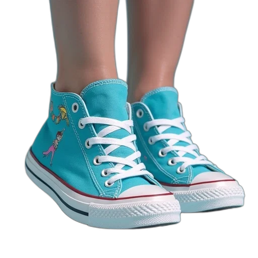 shoes, 3d render, photorealistic, vaporwave transparent PNG cut-out