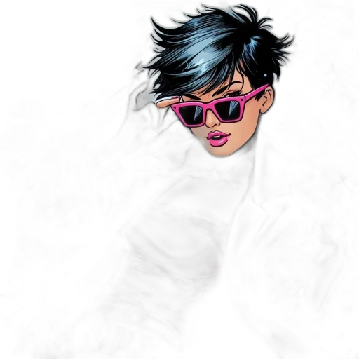 face, cartoon, concept art, pixel art transparent PNG cut-out
