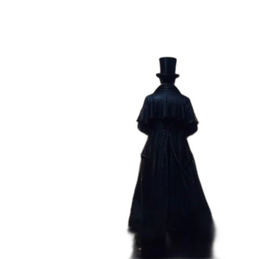 dress, hat, staff, umbrella transparent PNG cut-out