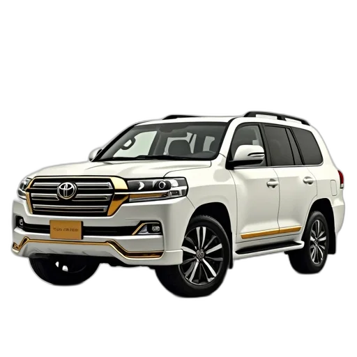 car, white, 2020, toyota transparent PNG cut-out