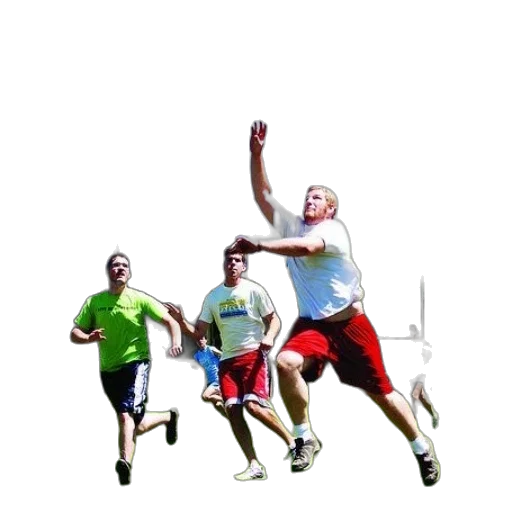 photorealistic, group, men, playing transparent PNG cut-out