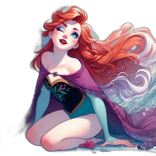 dress, fantasy art, comic book art, concept art transparent PNG cut-out