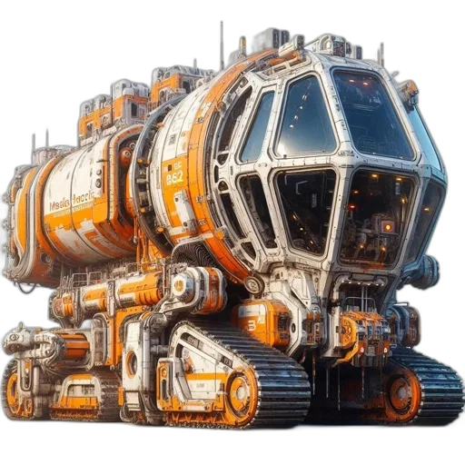 robot, weapon, car, concept art transparent PNG cut-out
