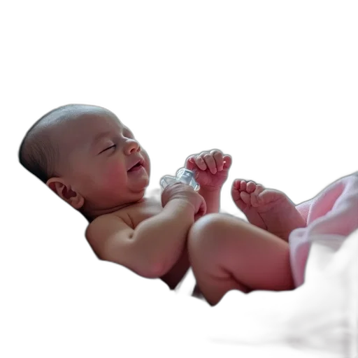 photorealistic, 3d render, concept art, newborn transparent PNG cut-out