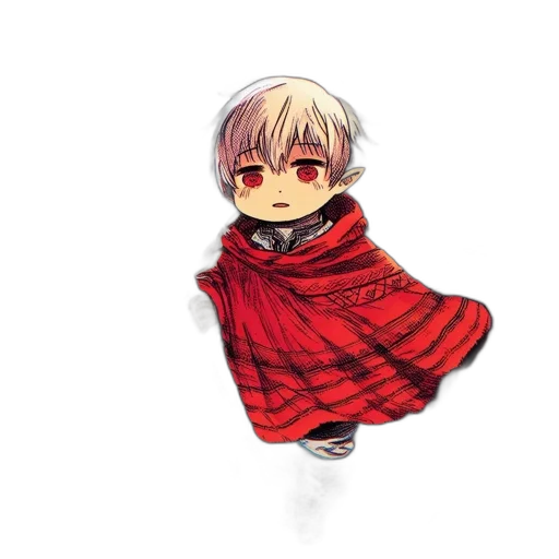 creature, pixel art, anime, watercolor transparent PNG cut-out