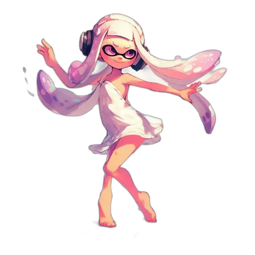dress, weapon, staff, creature transparent PNG cut-out