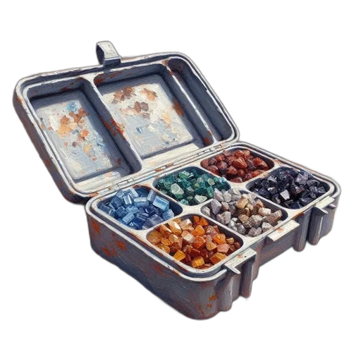 jewelry, open, toolbox, colored transparent PNG cut-out