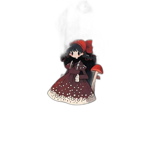 dress, staff, hat, jewelry transparent PNG cut-out