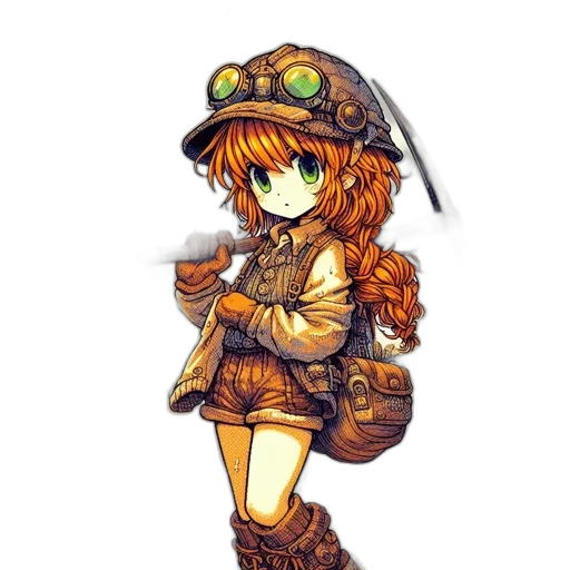 staff, weapon, hat, robot transparent PNG cut-out