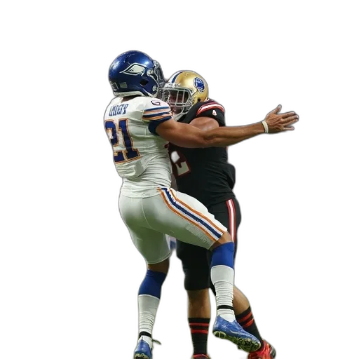 football, player, being, lifted transparent PNG cut-out
