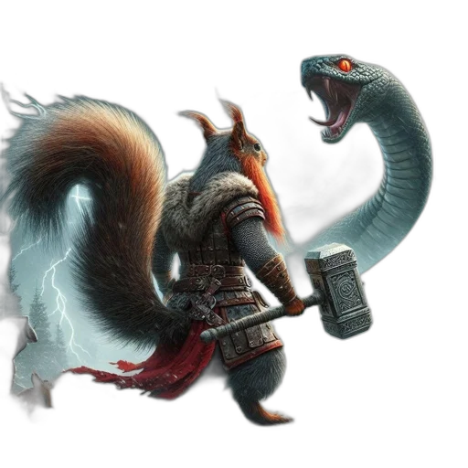 dragon, staff, creature, weapon transparent PNG cut-out