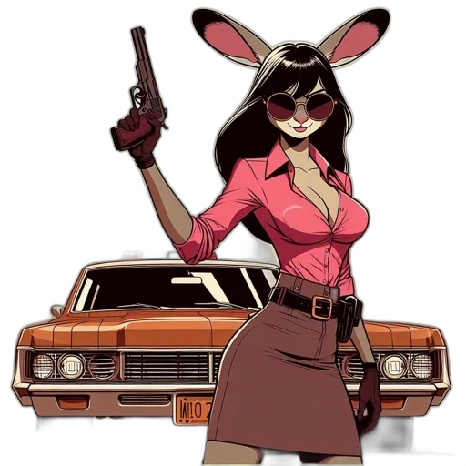 weapon, car, animal, comic book art transparent PNG cut-out