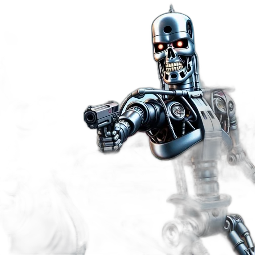 robot, 3d render, concept art, comic book art transparent PNG cut-out
