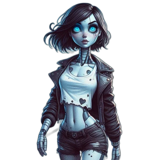 robot, jacket, concept art, comic book art transparent PNG cut-out
