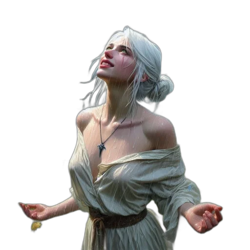 staff, face, dress, fantasy art transparent PNG cut-out