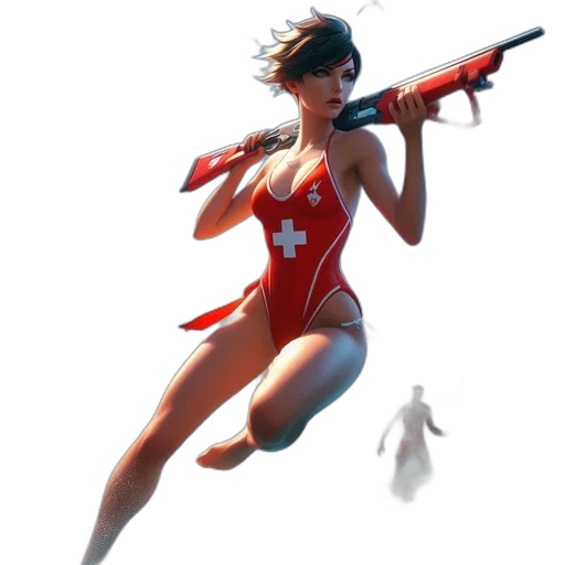 weapon, dress, animal, staff transparent PNG cut-out
