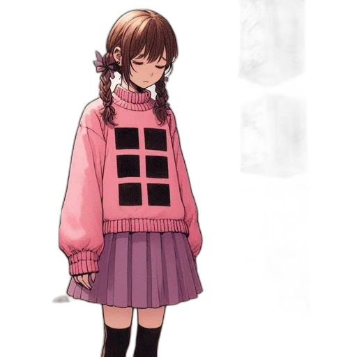 jacket, dress, face, staff transparent PNG cut-out