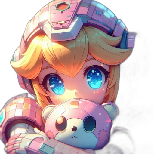 robot, face, weapon, staff transparent PNG cut-out