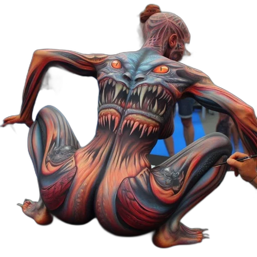 creature, robot, concept art, 3d render transparent PNG cut-out