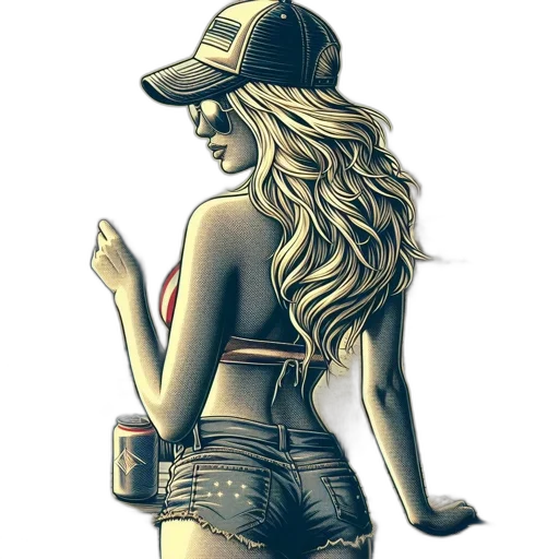 hat, jacket, dress, bottle transparent PNG cut-out
