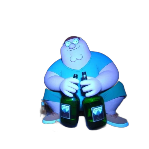 robot, bottle, creature, staff transparent PNG cut-out