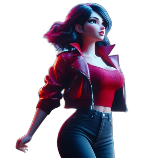 jacket, dress, concept art, 3d render transparent PNG cut-out