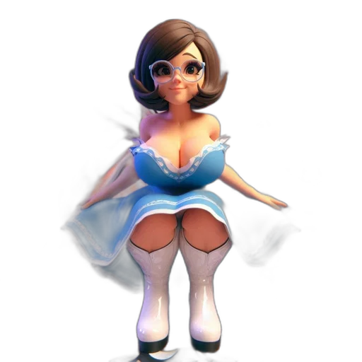 dress, robot, staff, concept art transparent PNG cut-out