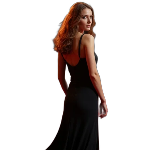 dress, photorealistic, concept art, actress transparent PNG cut-out