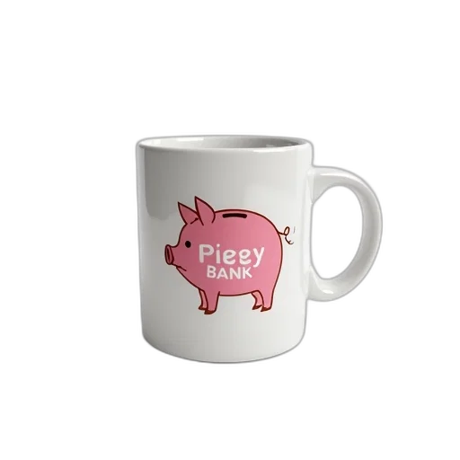 white, ceramic, mug, pink transparent PNG cut-out