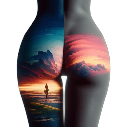 dress, bottle, shoes, fantasy art transparent PNG cut-out