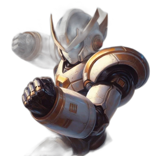 robot, weapon, concept art, 3d render transparent PNG cut-out