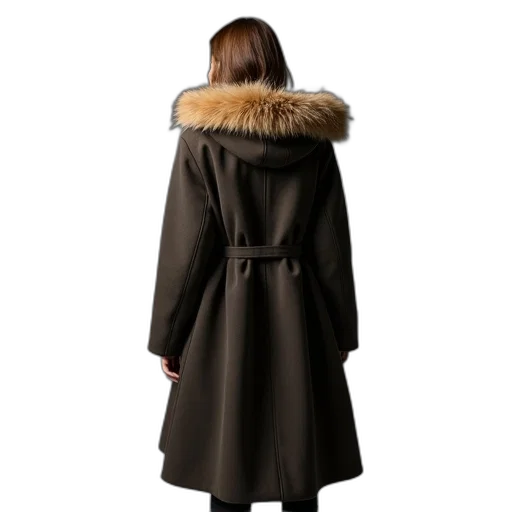 jacket, dress, 3d render, dark transparent PNG cut-out