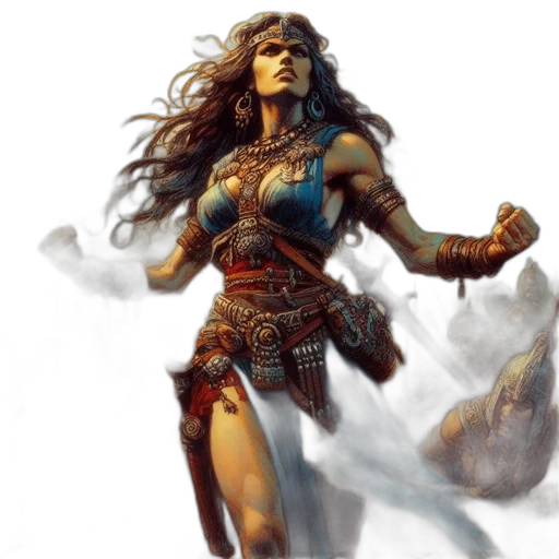 fantasy art, concept art, comic book art, photorealistic transparent PNG cut-out