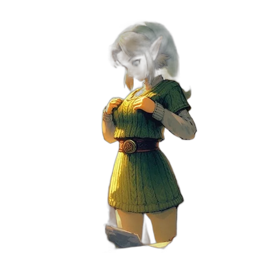 dress, mask, staff, robot transparent PNG cut-out