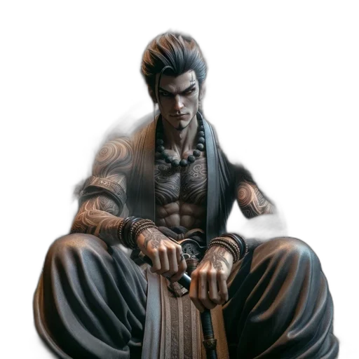 concept art, comic book art, fantasy art, 3d render transparent PNG cut-out
